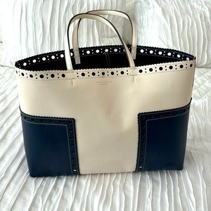 Tory Burch Scalloped Leather Tote Bag